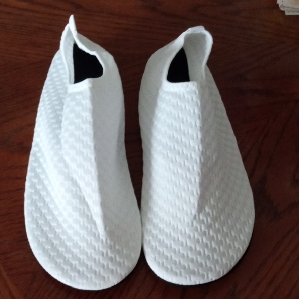 White Mesh Slip-On Beach Aerobic Water Shoes 10